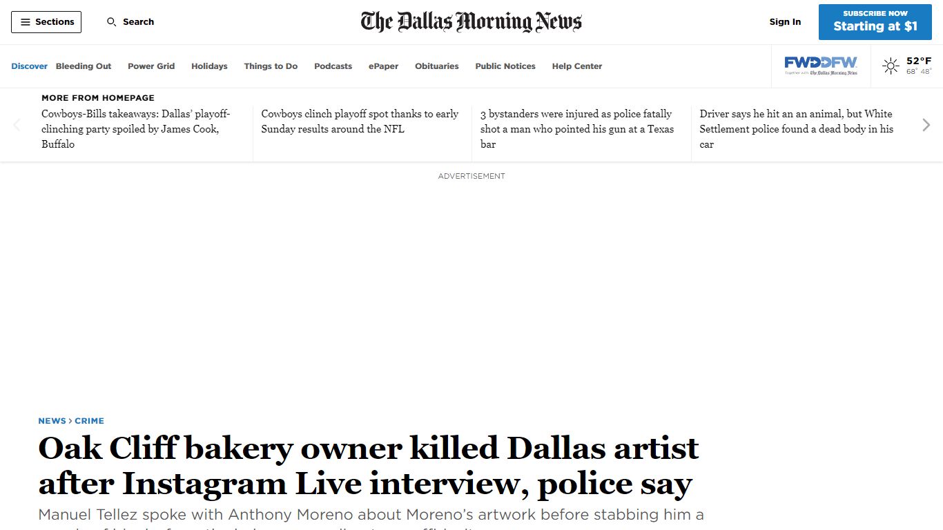 Oak Cliff bakery owner killed Dallas artist after Instagram Live ...